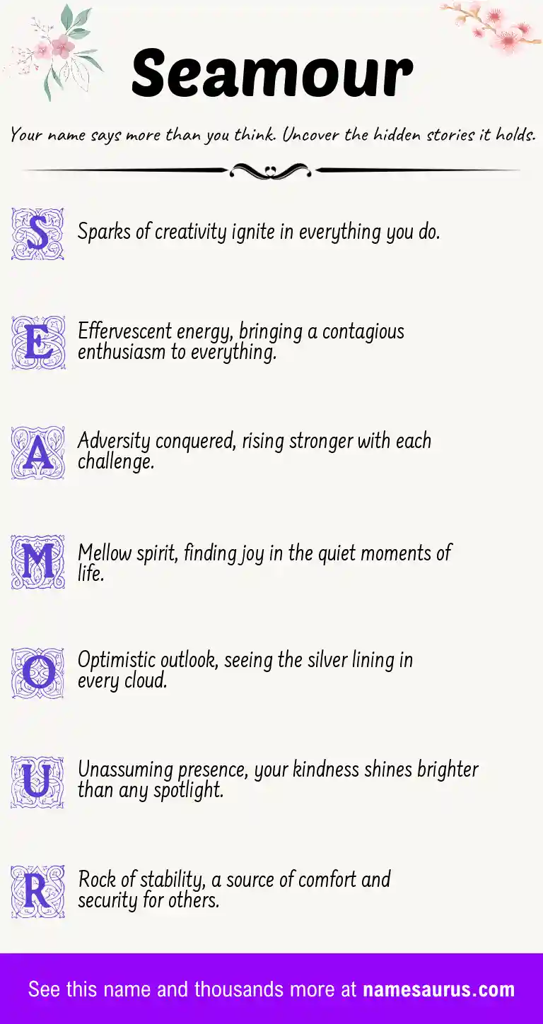 Acrostic poem about Seamour.