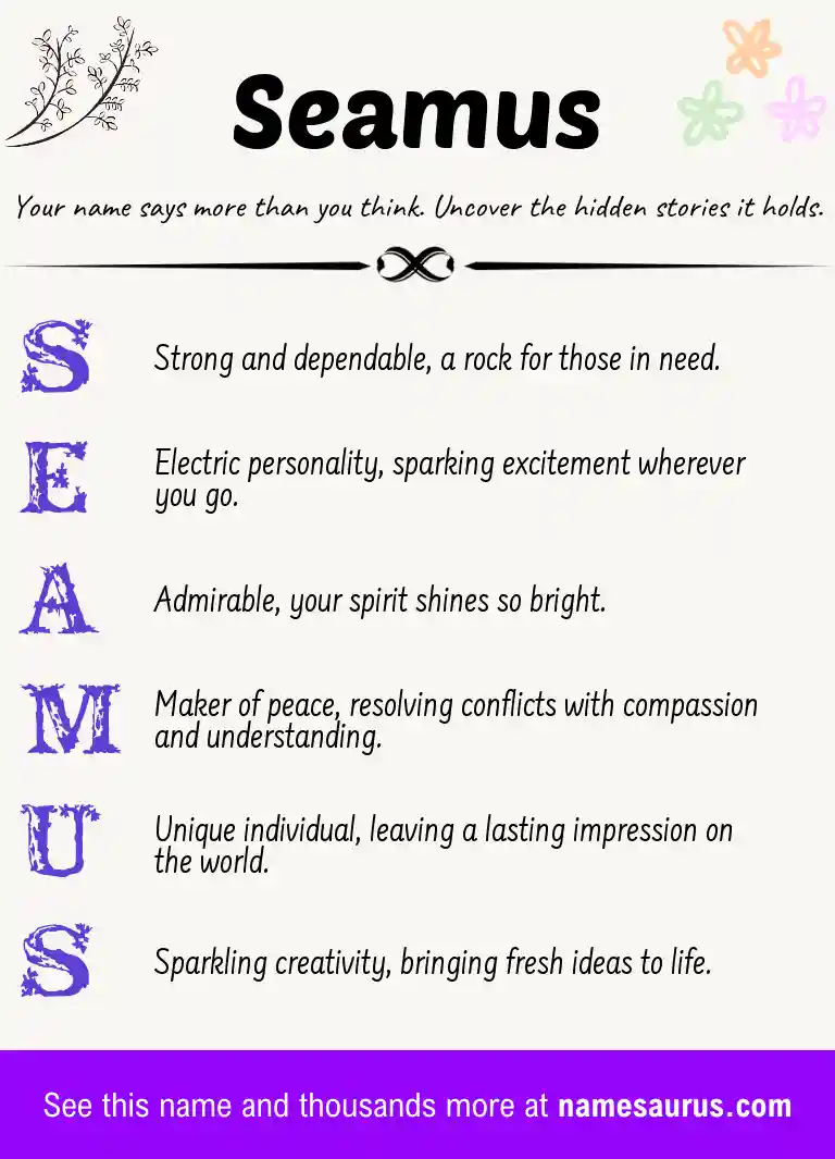 Acrostic poem about Seamus.