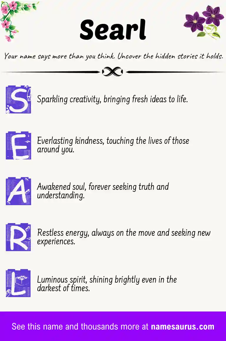 Acrostic poem about Searl.