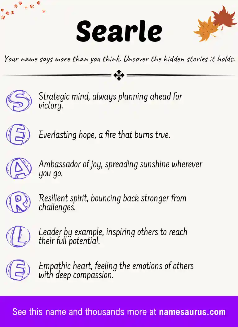 Acrostic poem about Searle.