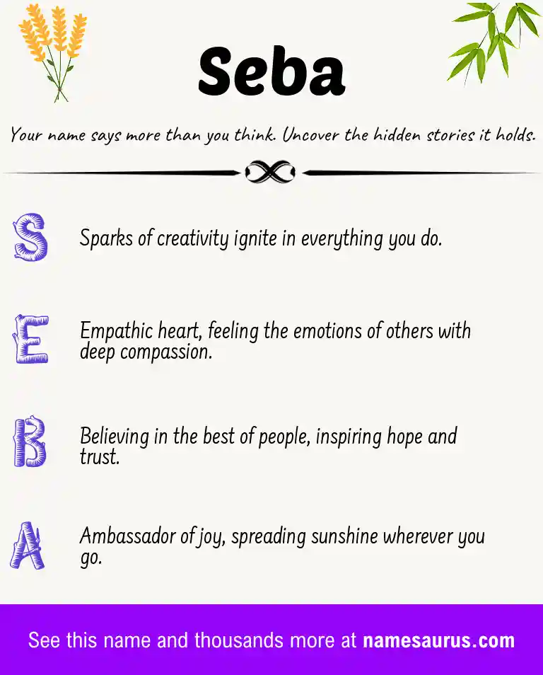 Acrostic poem about Seba.