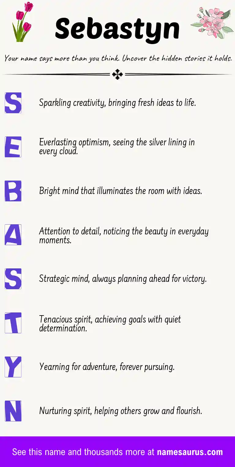 Acrostic poem about Sebastyn.