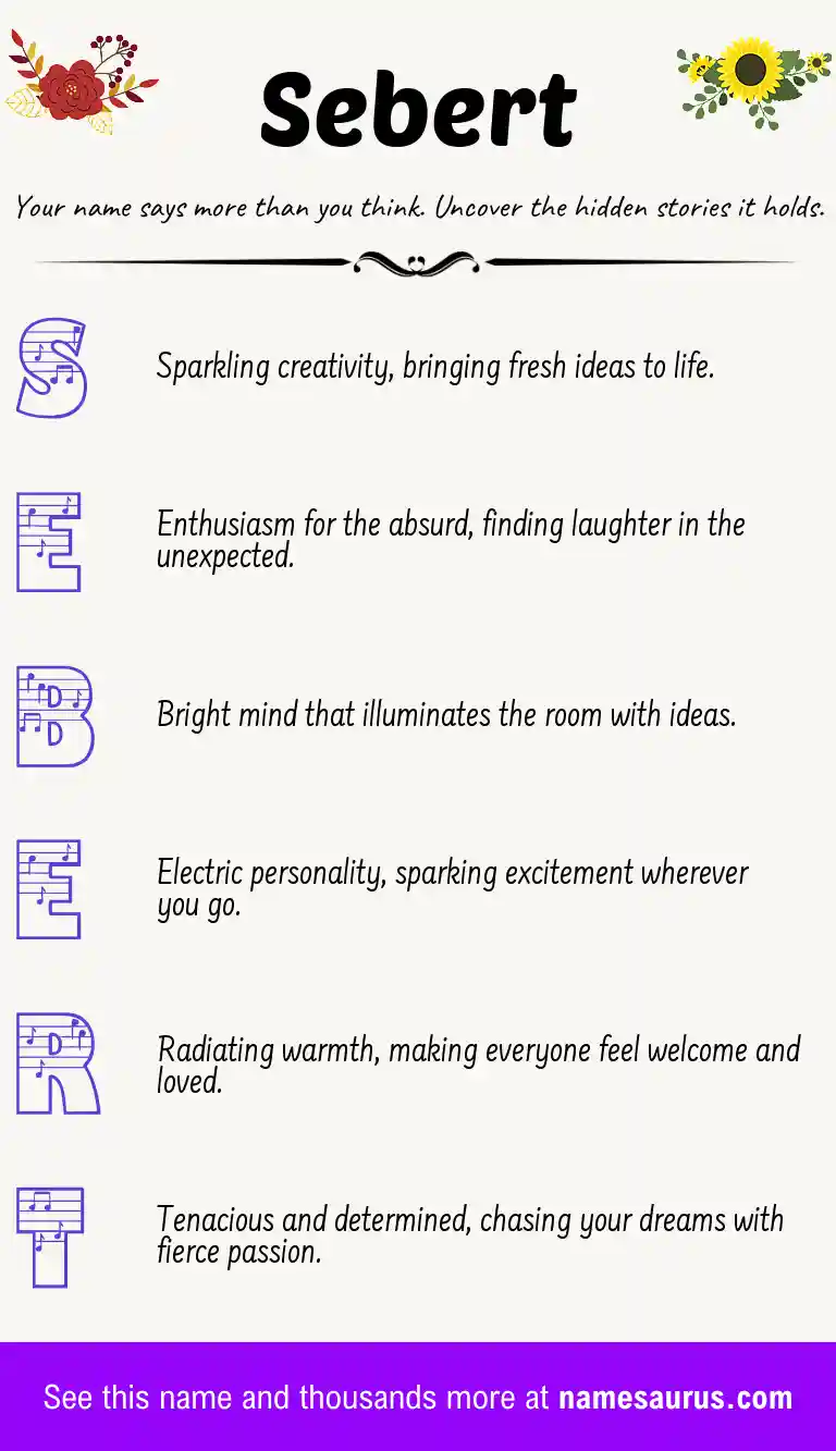 Acrostic poem about Sebert.