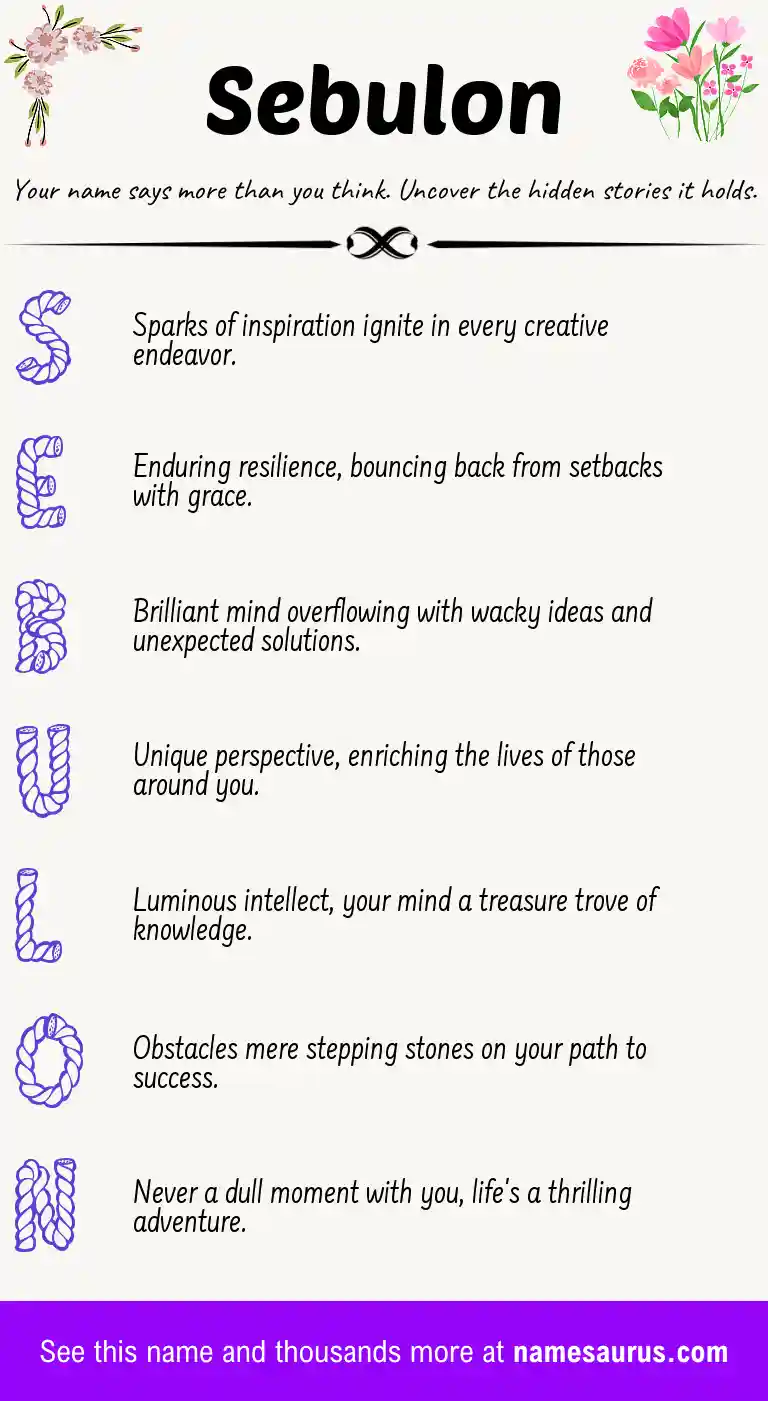 Acrostic poem about Sebulon.