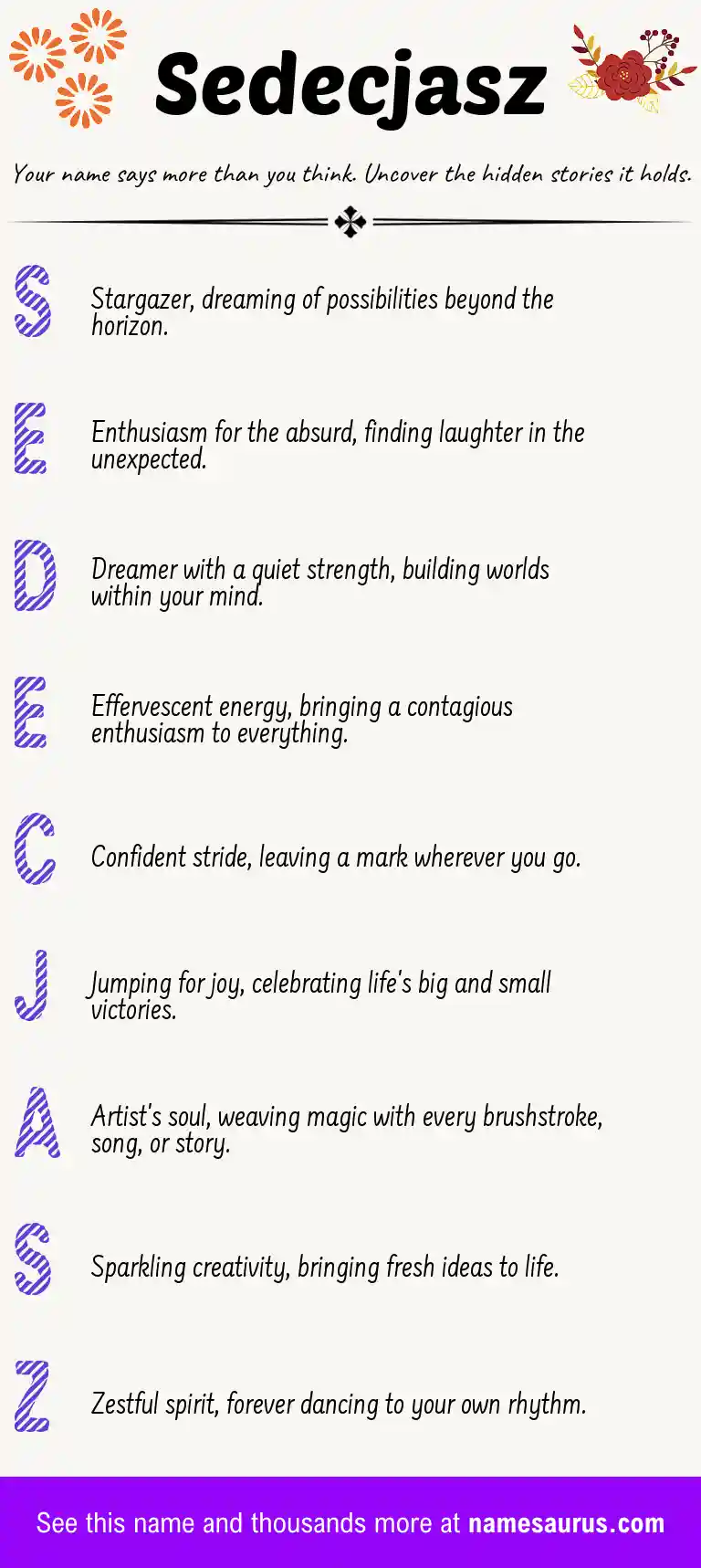 Acrostic poem about Sedecjasz.