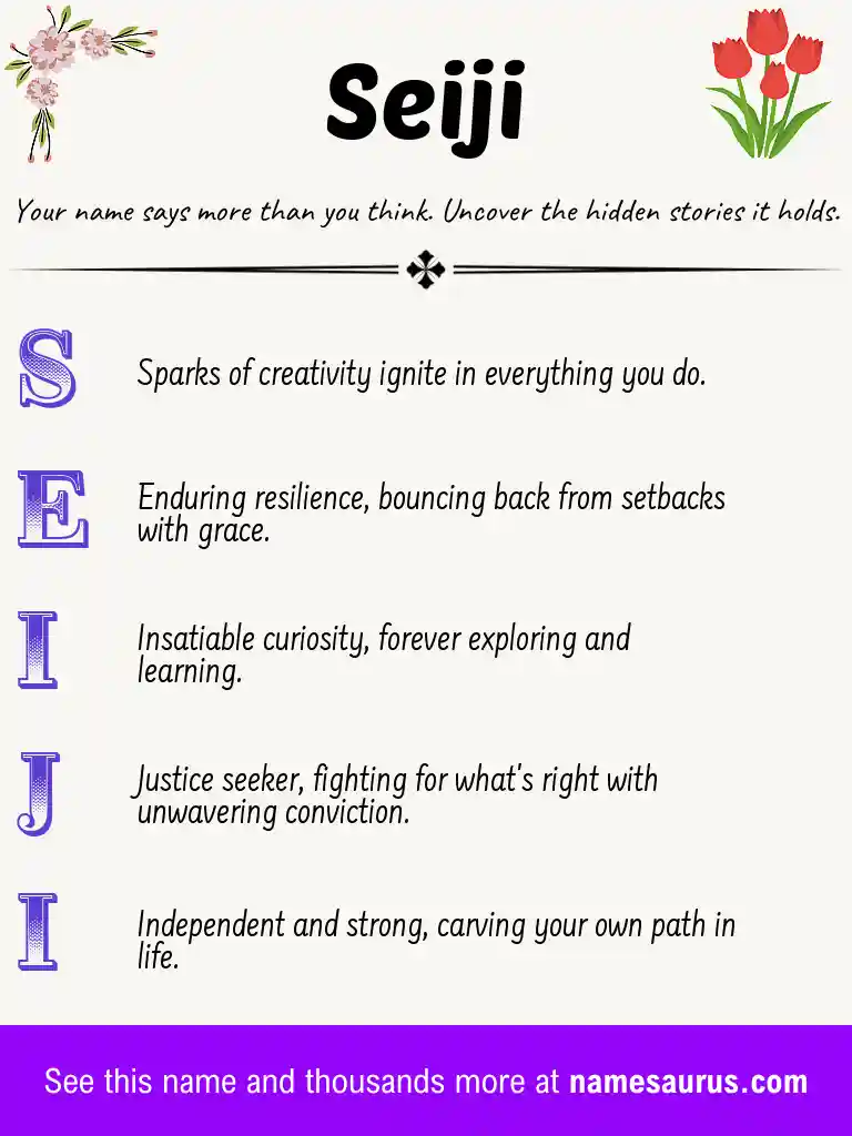 Acrostic poem about Seiji.