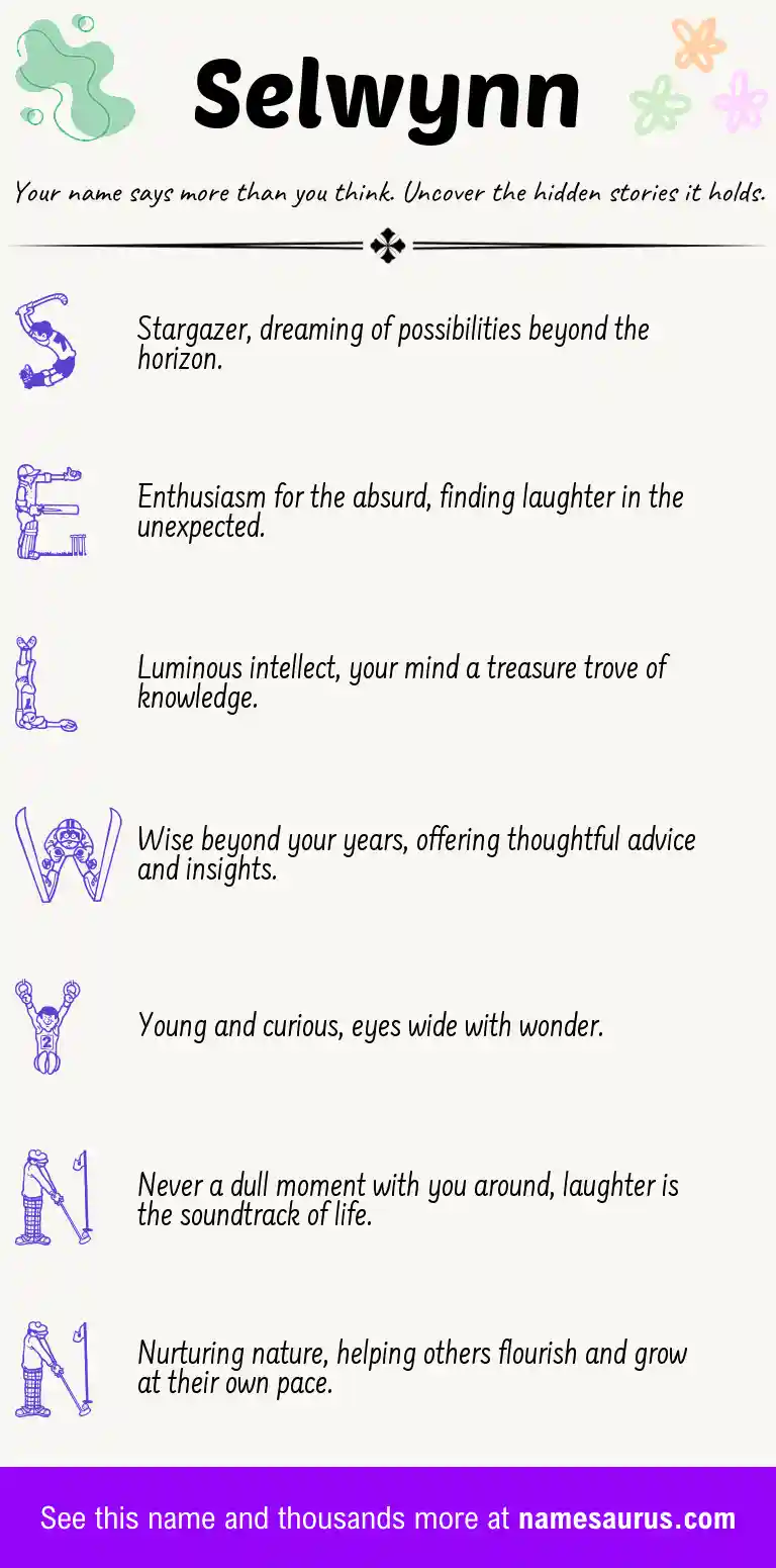 Acrostic poem about Selwynn.
