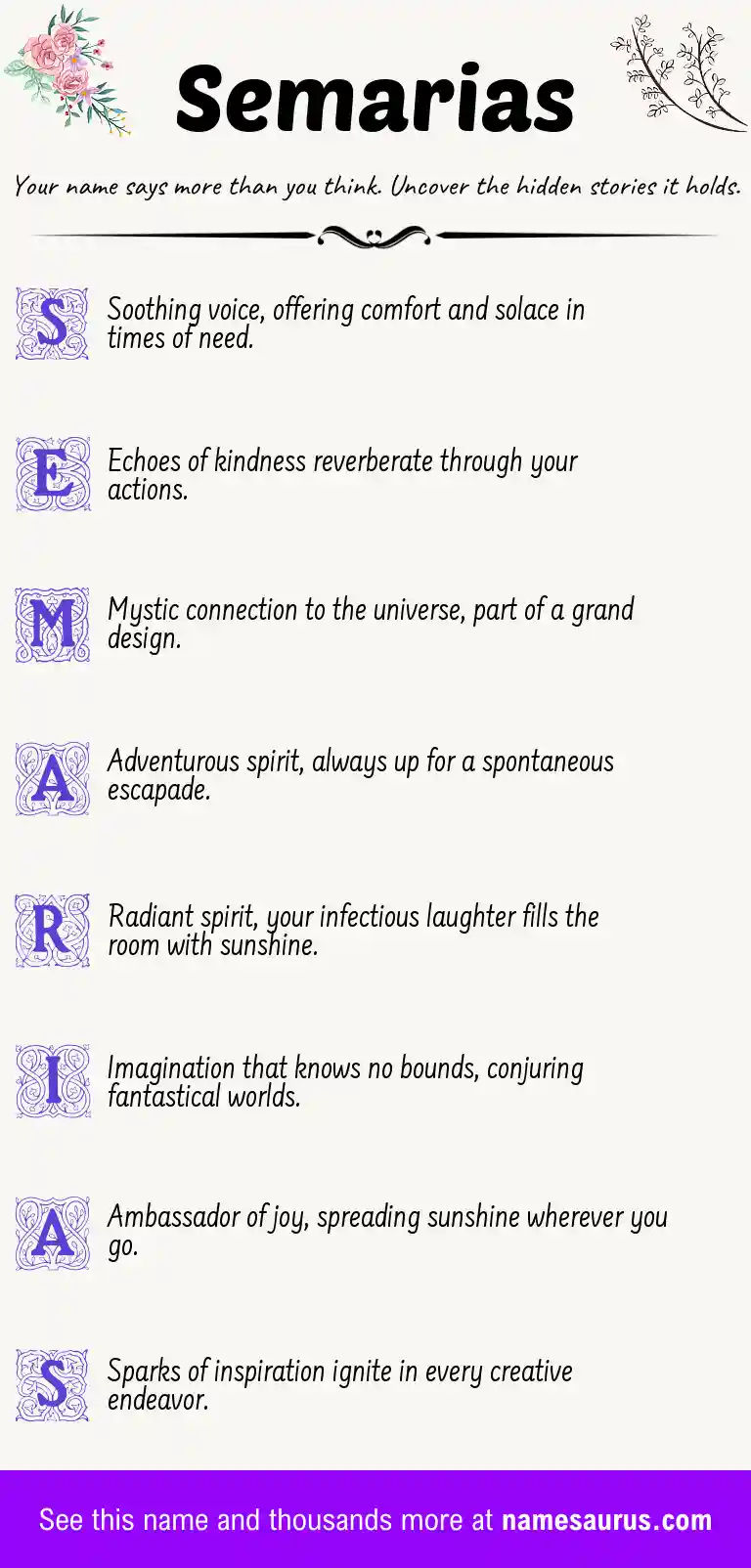 Acrostic poem about Semarias.