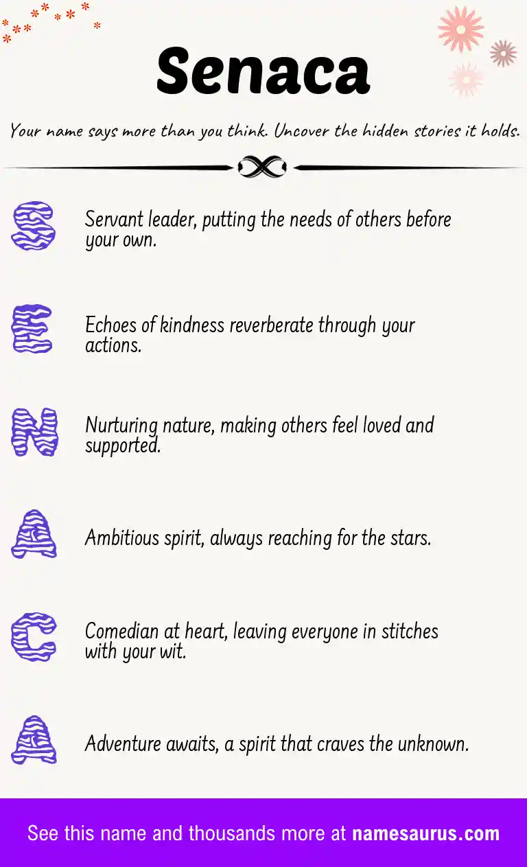 Acrostic poem about Senaca.
