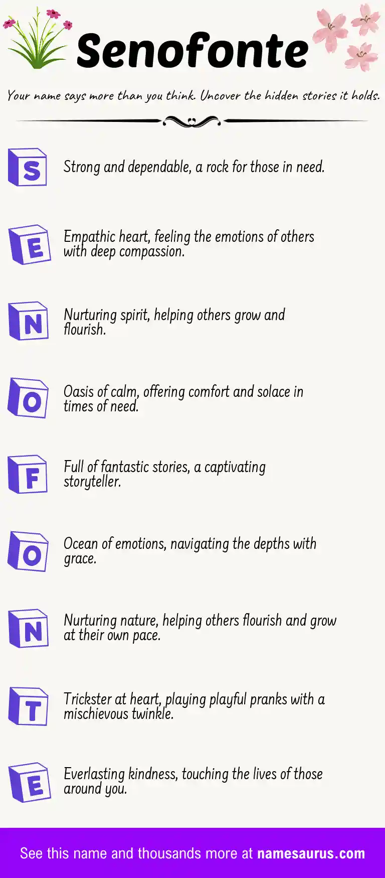 Acrostic poem about Senofonte.