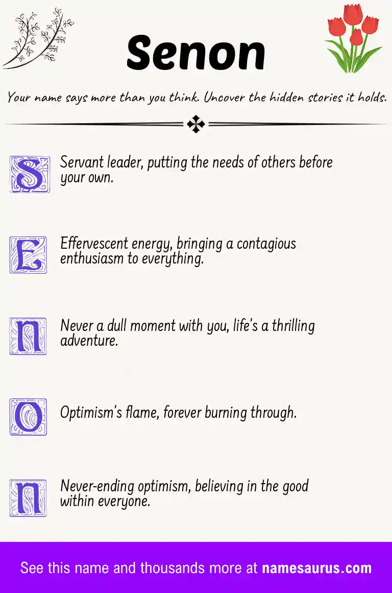 Acrostic poem about Senon.