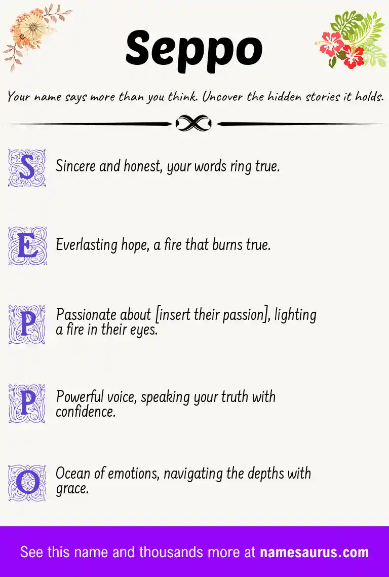Acrostic poem about Seppo.