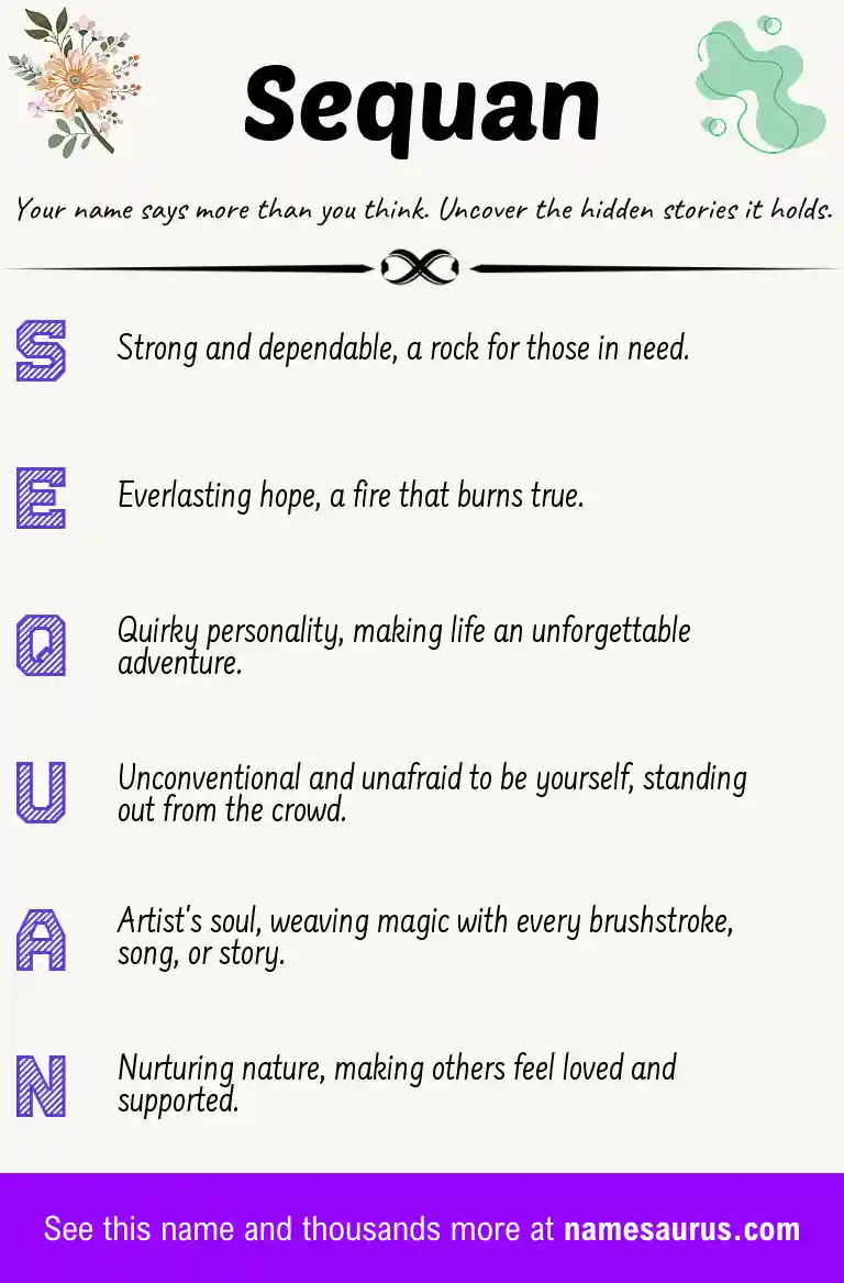 Acrostic poem about Sequan.