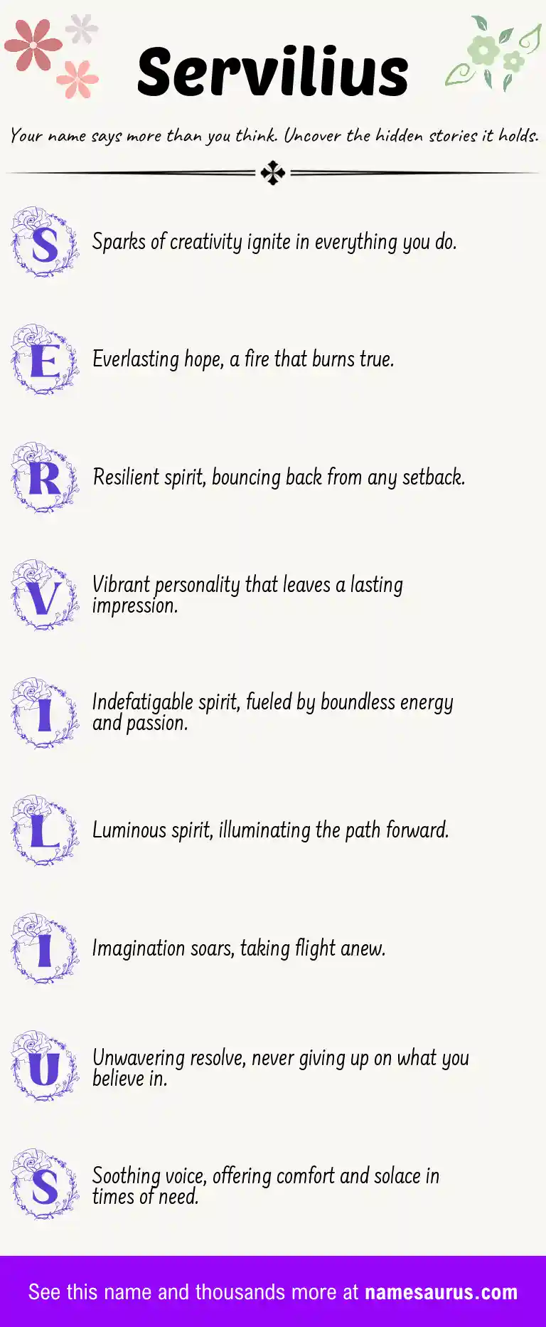 Acrostic poem about Servilius.