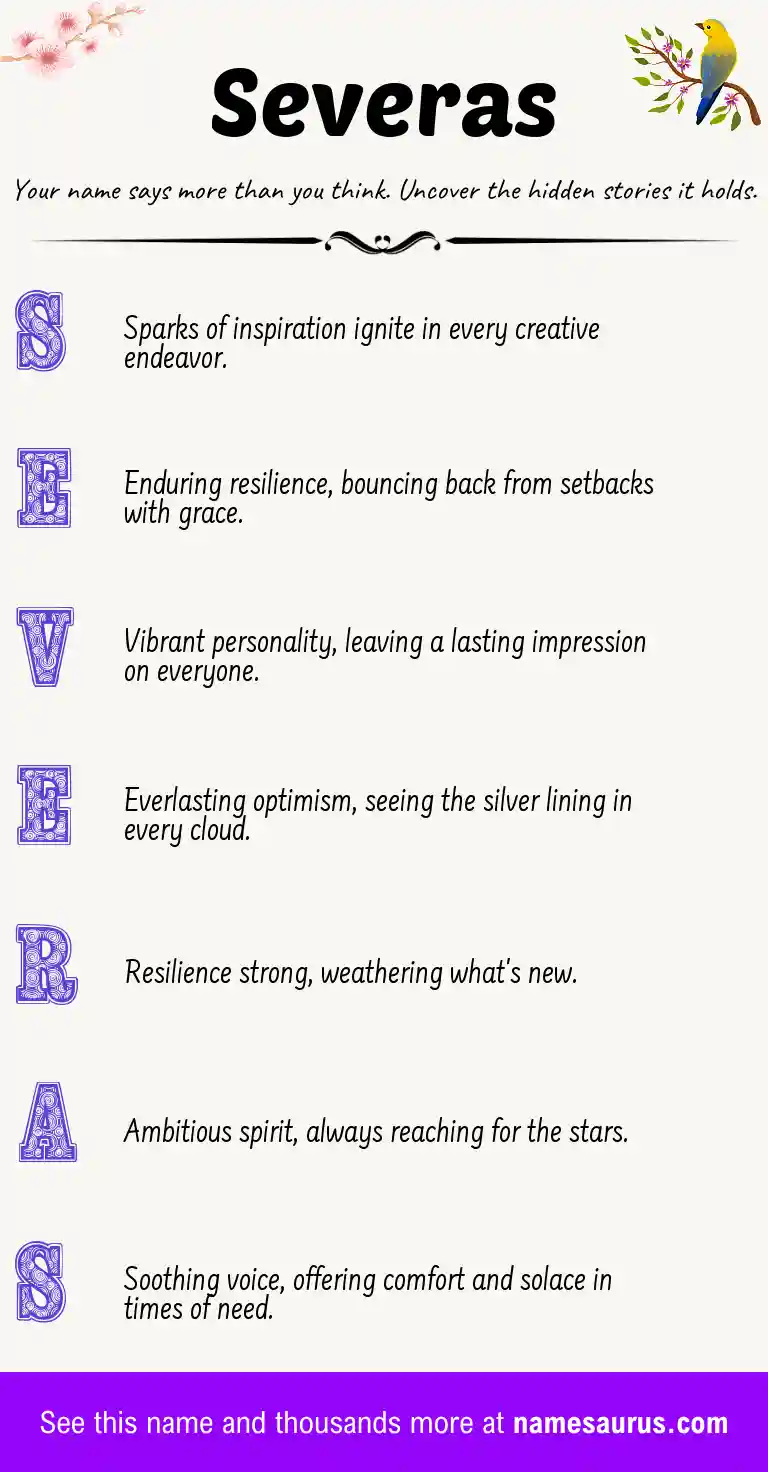 Acrostic poem about Severas.