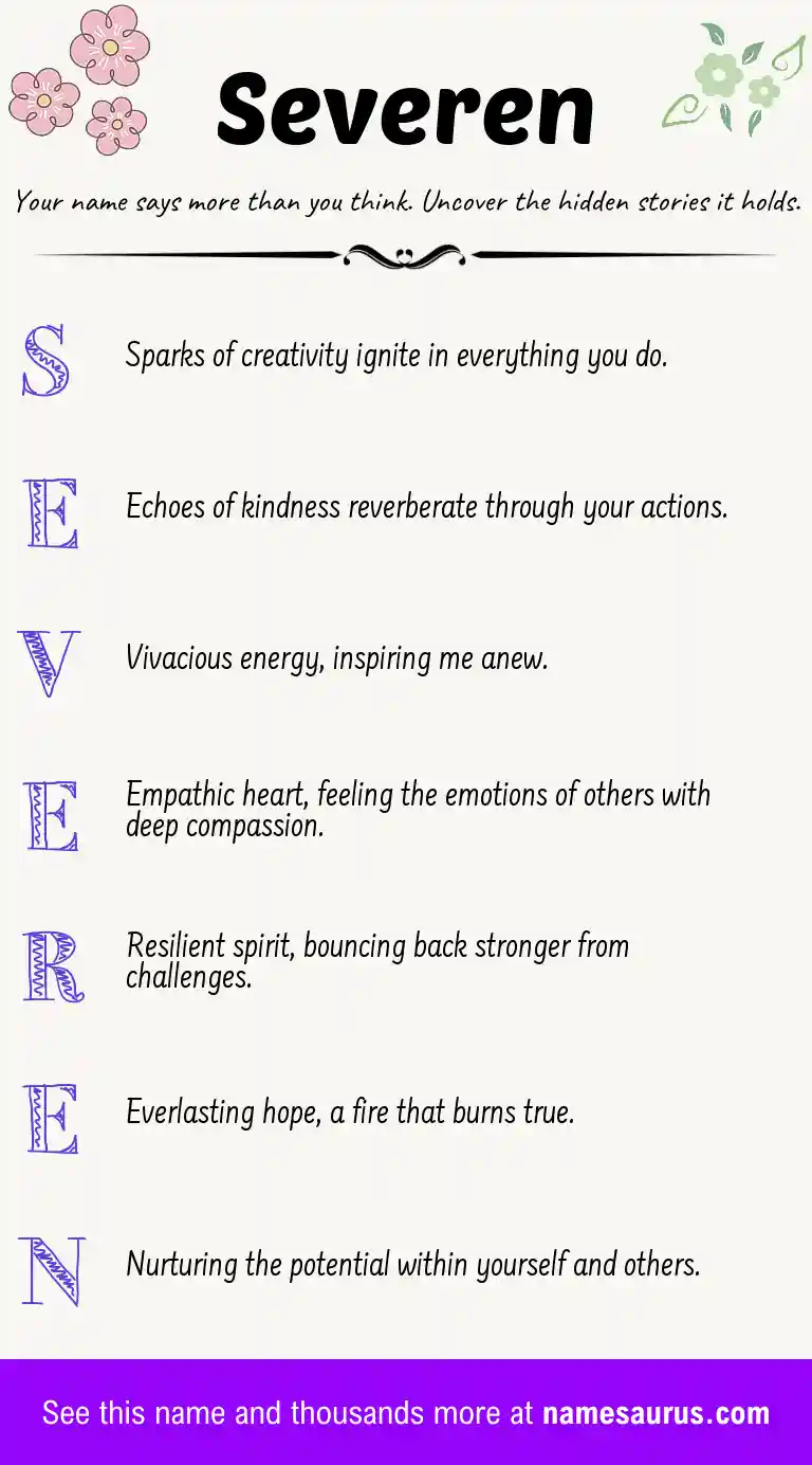 Acrostic poem about Severen.