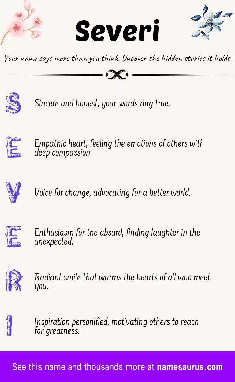 Acrostic poem about Severi.