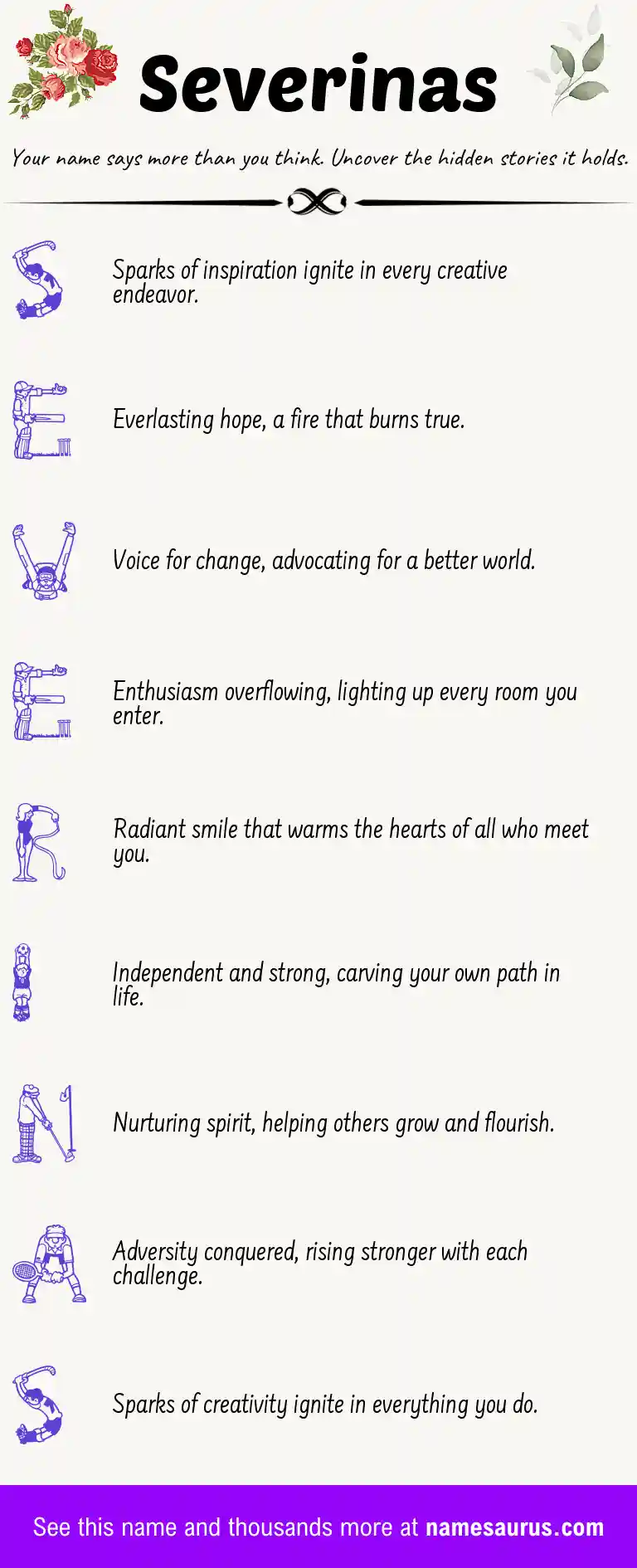 Acrostic poem about Severinas.