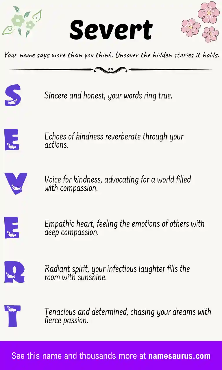 Acrostic poem about Severt.