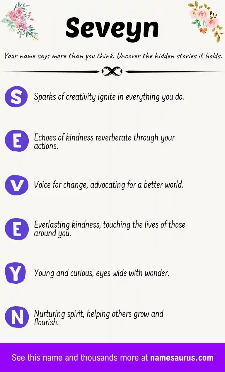 Acrostic poem about Seveyn.