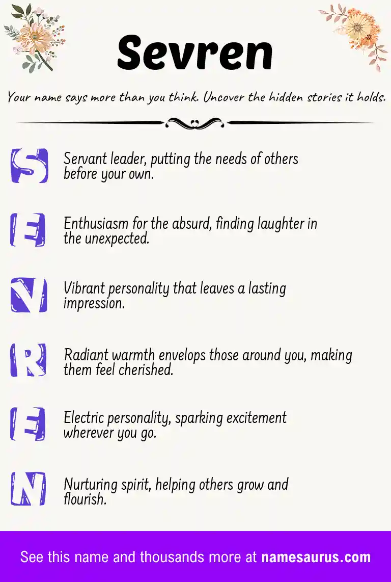 Acrostic poem about Sevren.