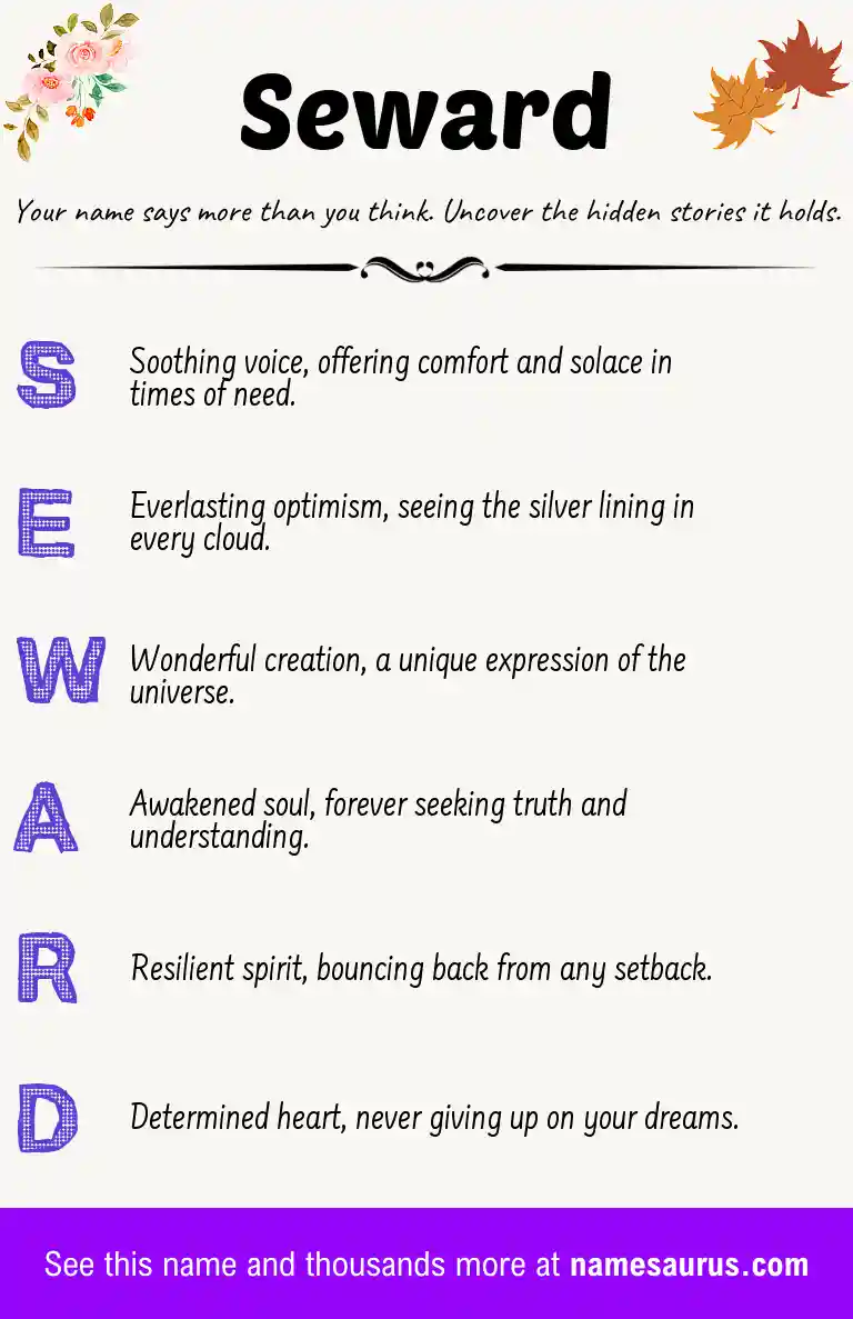 Acrostic poem about Seward.