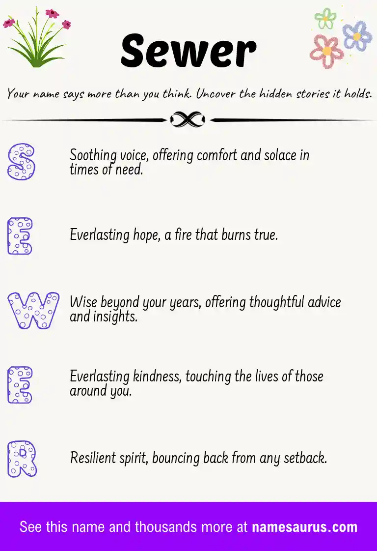 Acrostic poem about Sewer.