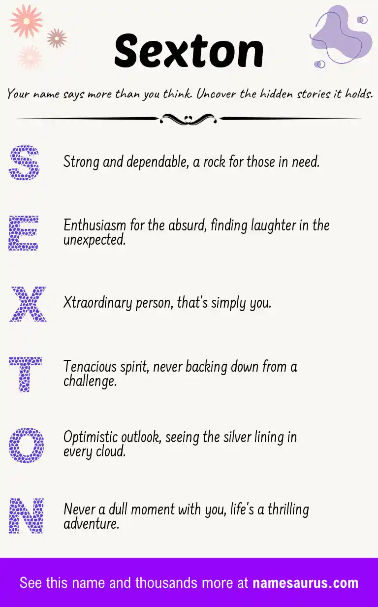 Acrostic poem about Sexton.