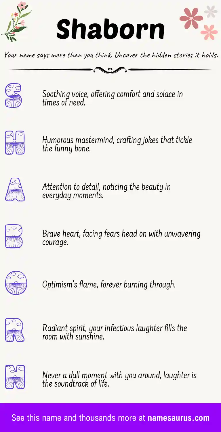 Acrostic poem about Shaborn.