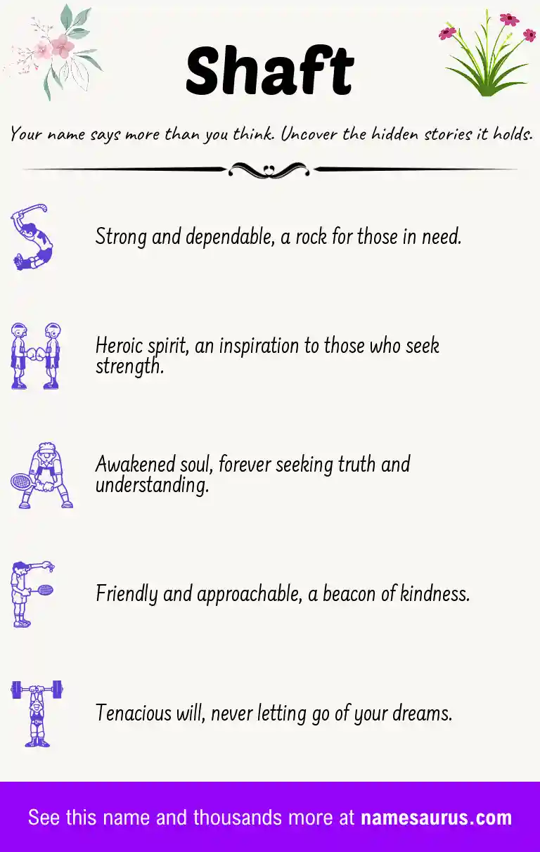 Acrostic poem about Shaft.