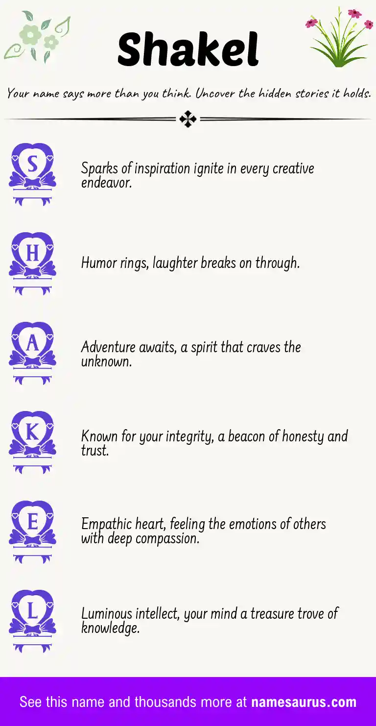Acrostic poem about Shakel.