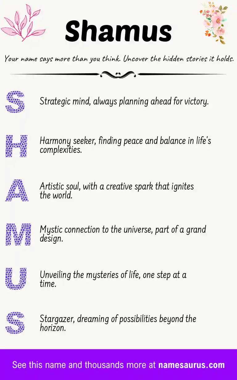 Acrostic poem about Shamus.