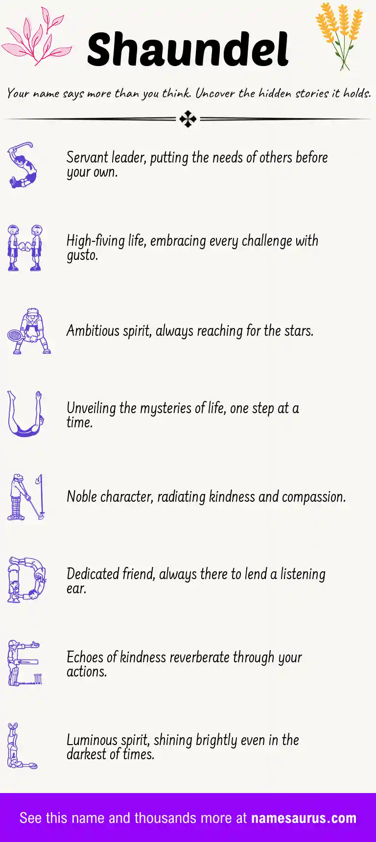 Acrostic poem about Shaundel.