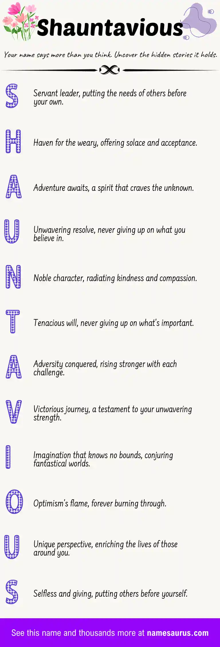 Acrostic poem about Shauntavious.