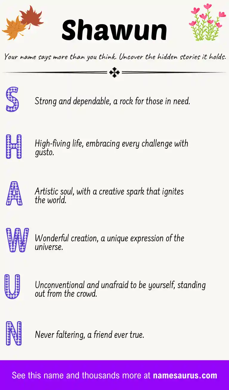 Acrostic poem about Shawun.