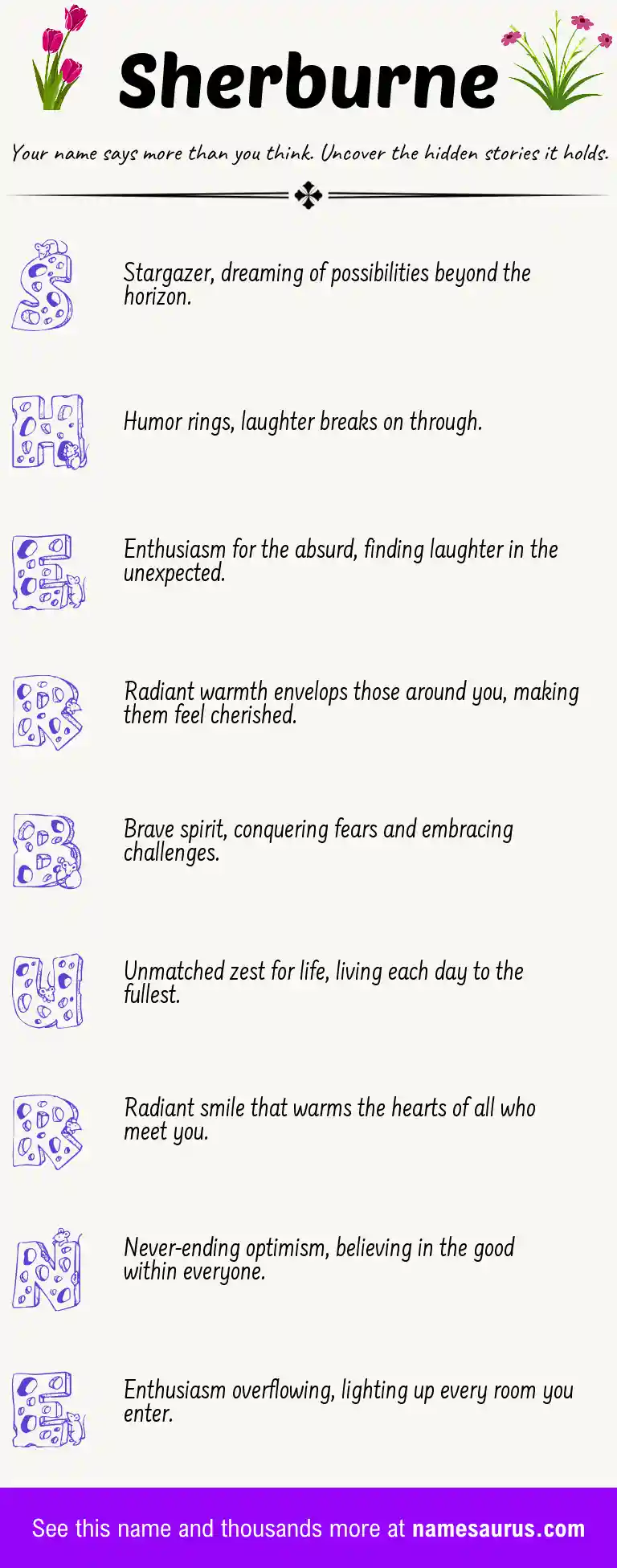 Acrostic poem about Sherburne.