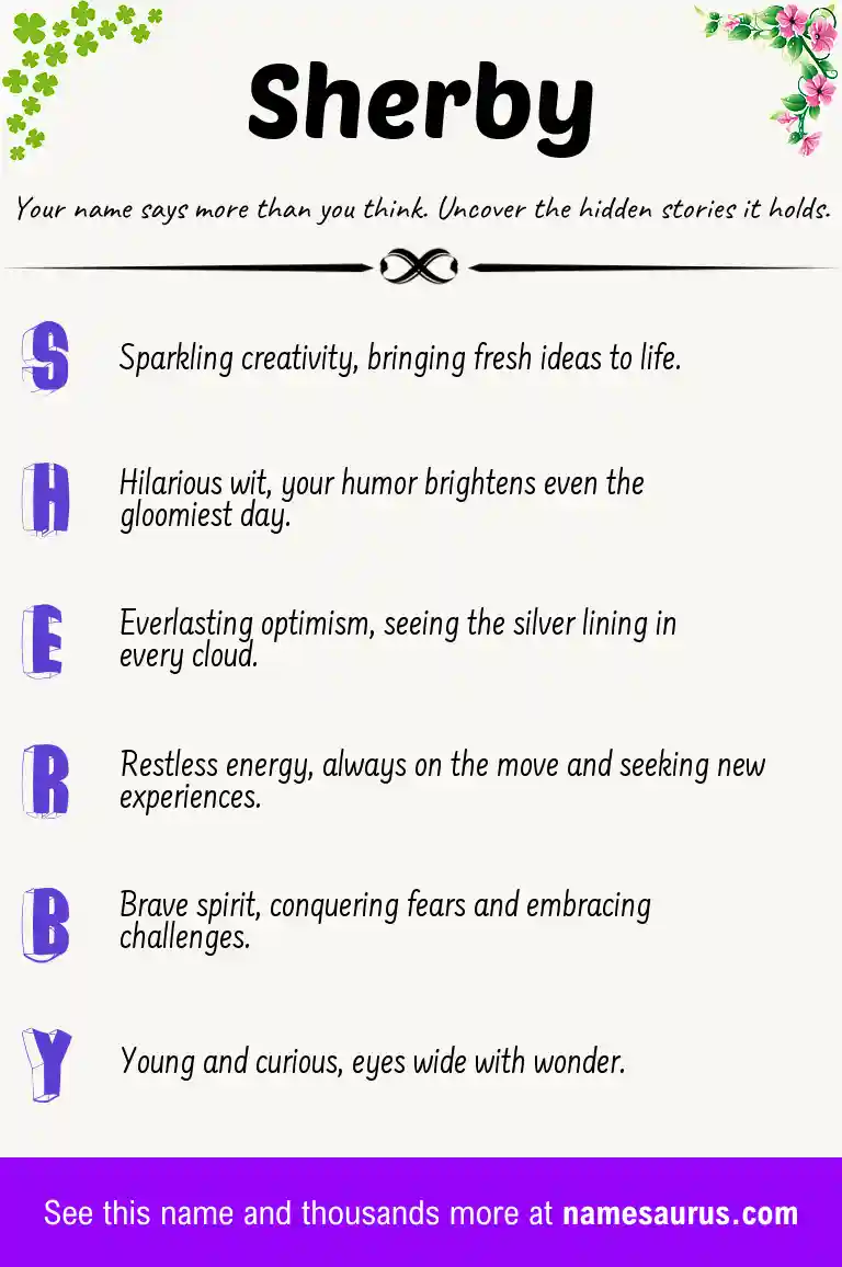 Acrostic poem about Sherby.