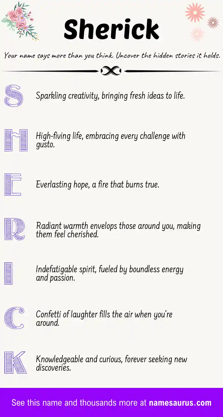 Acrostic poem about Sherick.