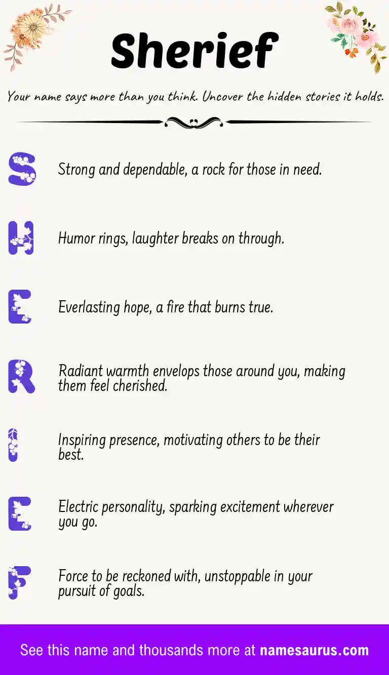 Acrostic poem about Sherief.