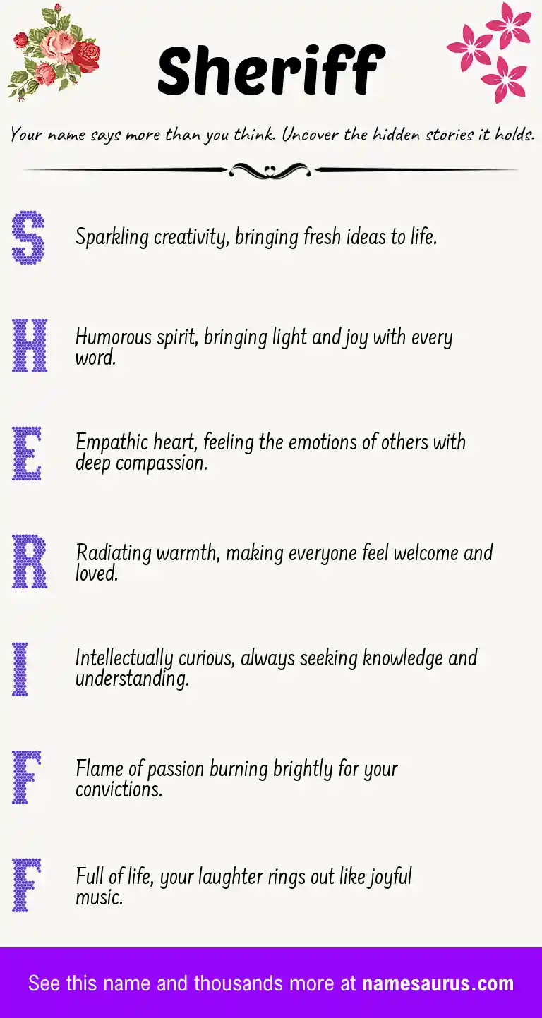 Acrostic poem about Sheriff.