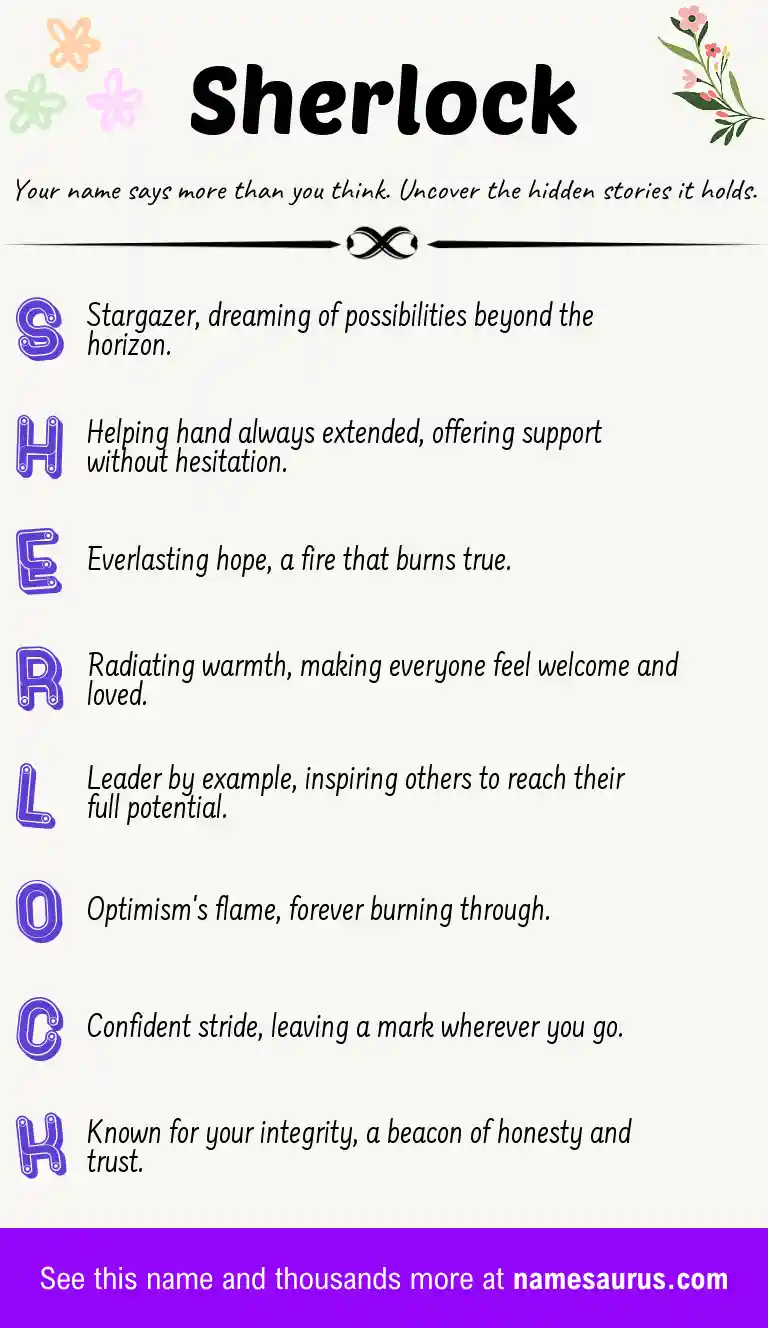 Acrostic poem about Sherlock.