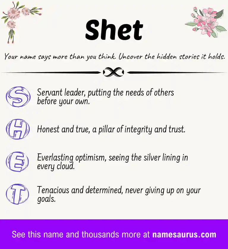 Acrostic poem about Shet.