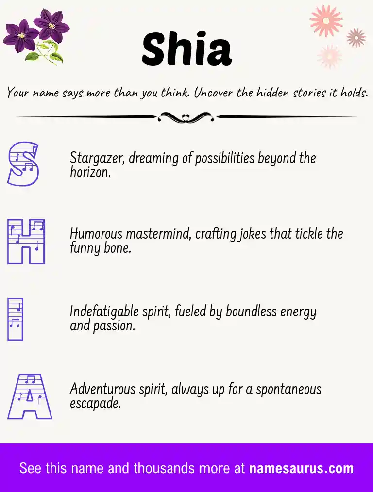 Acrostic poem about Shia.
