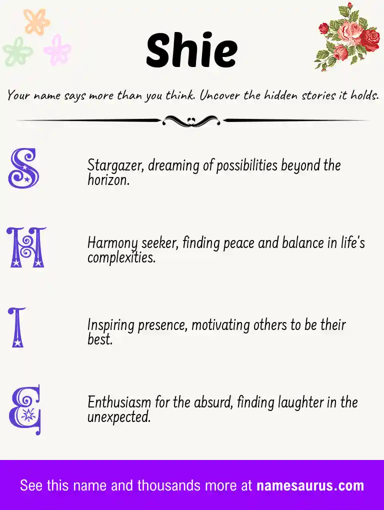 Acrostic poem about Shie.