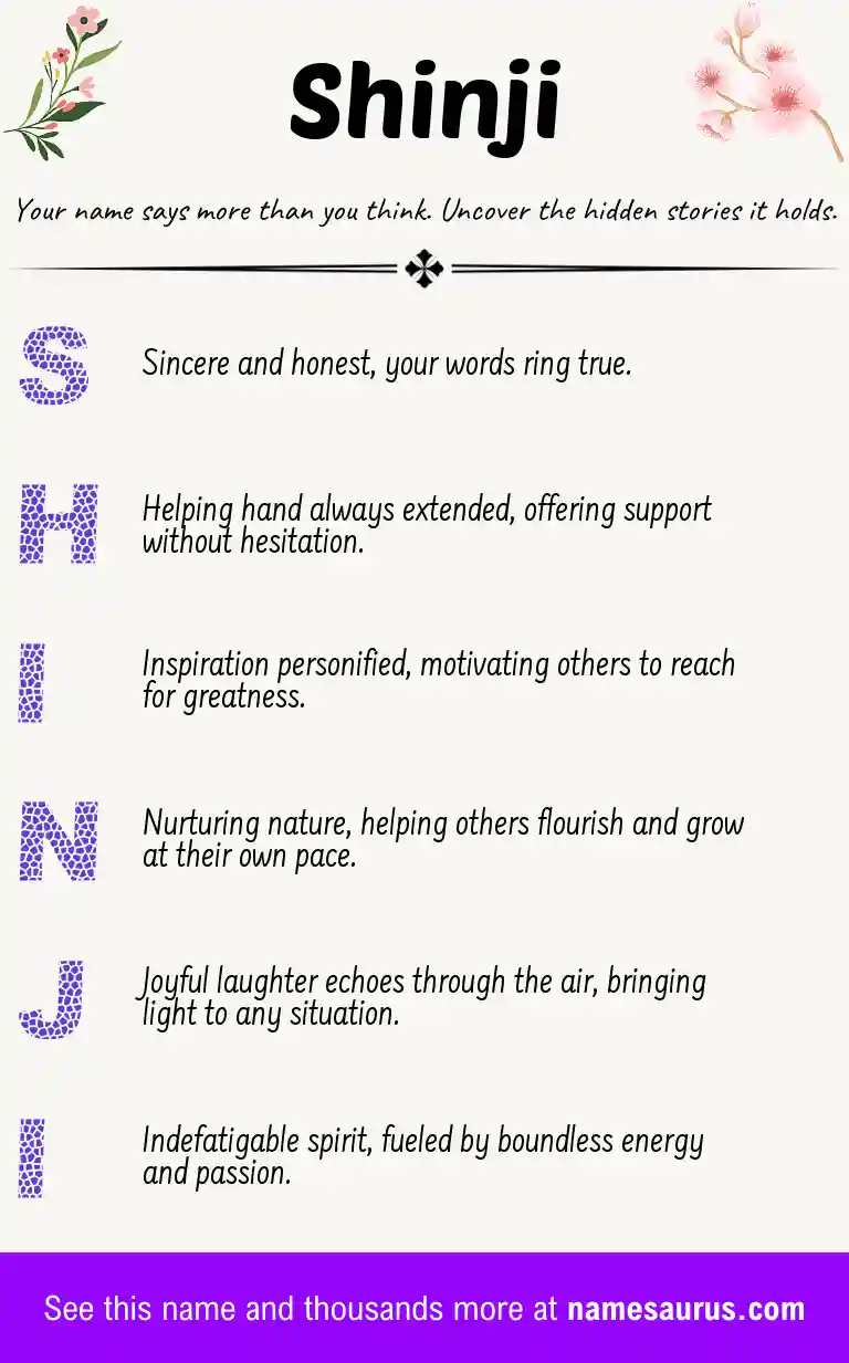Acrostic poem about Shinji.