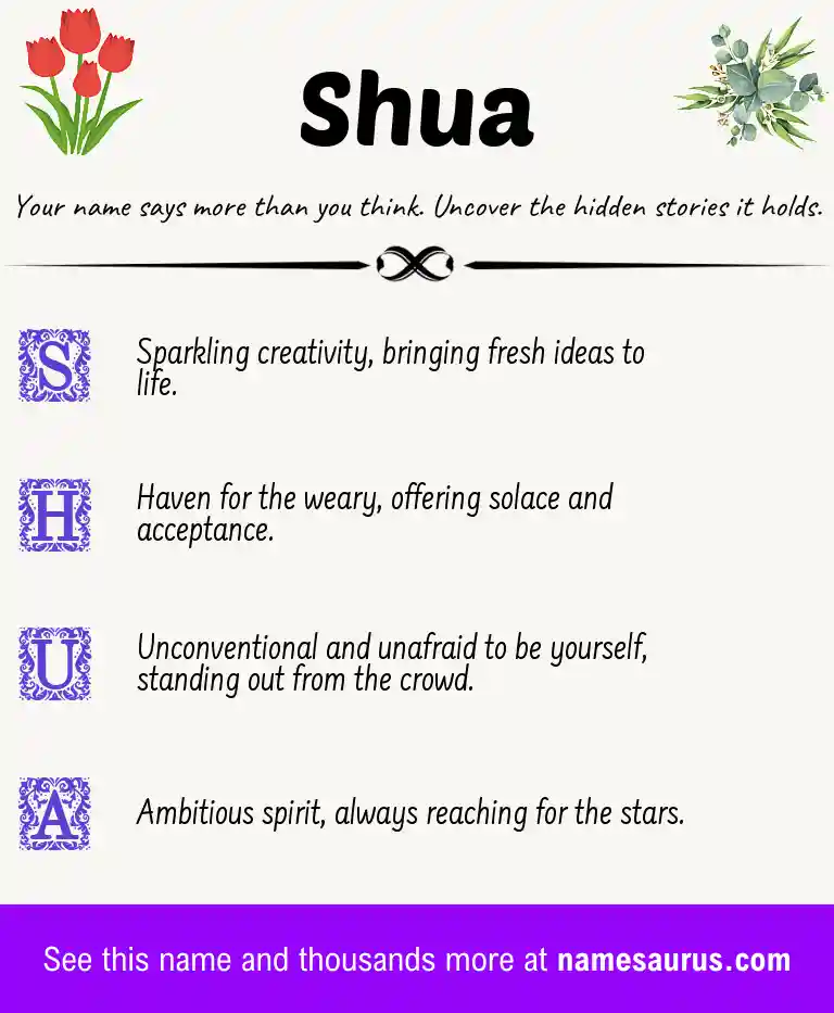 Acrostic poem about Shua.