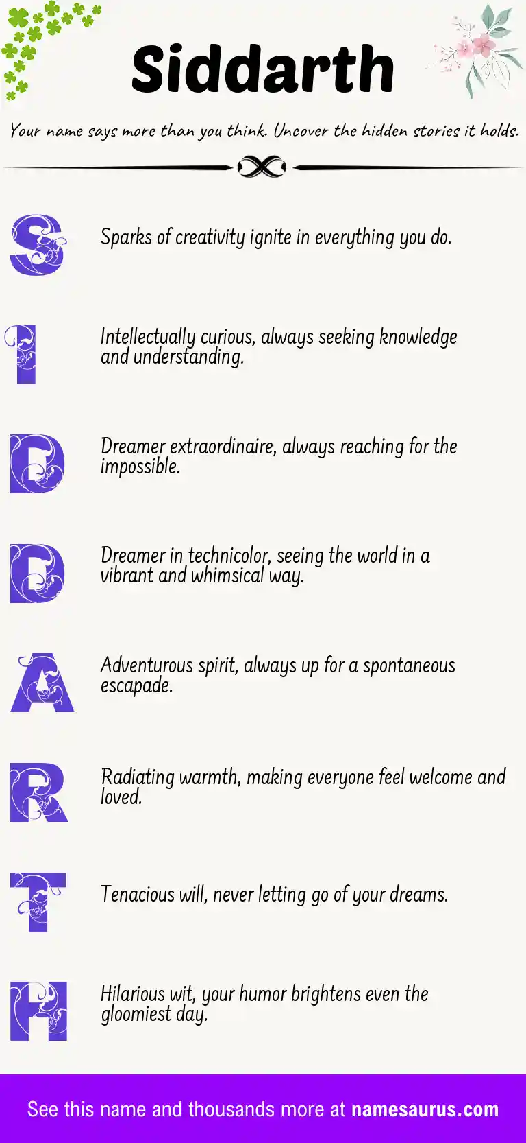 Acrostic poem about Siddarth.