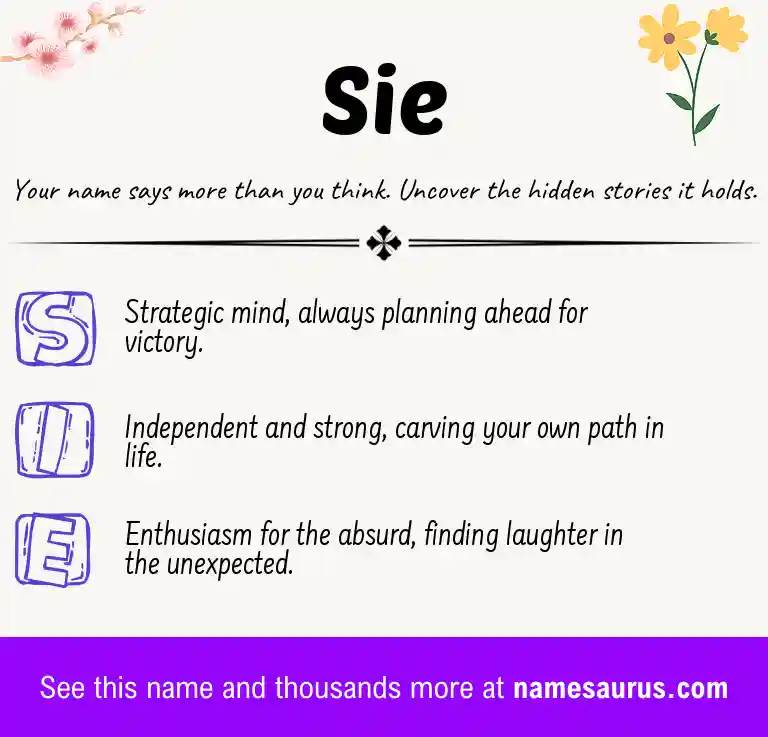 Acrostic poem about Sie.