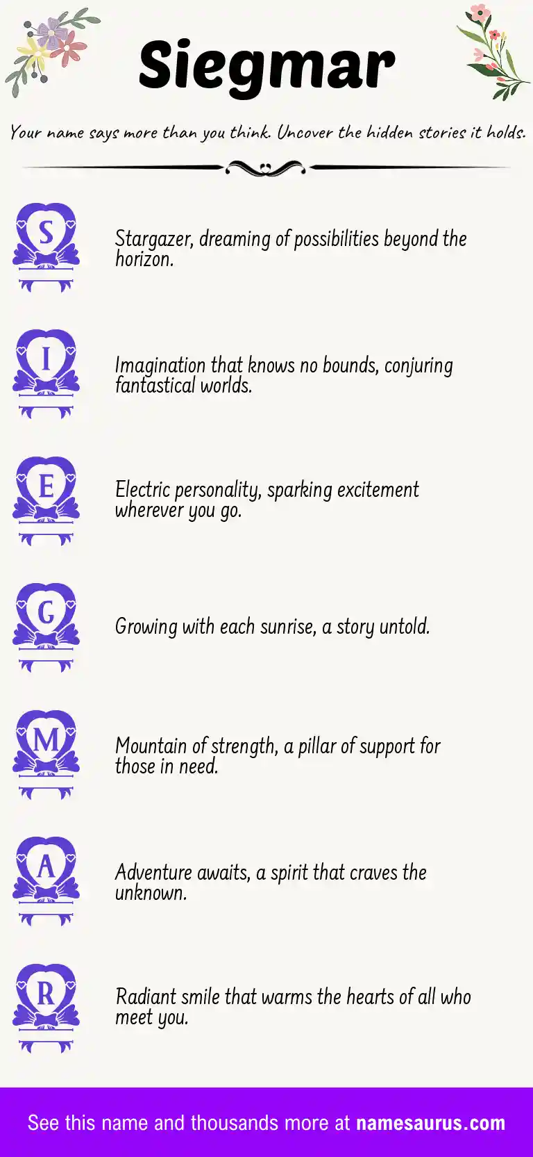 Acrostic poem about Siegmar.