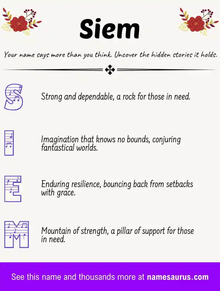 Acrostic poem about Siem.